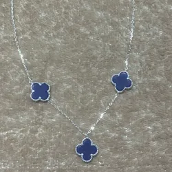 Cadena azul Van Cleef Plata de Ley S925