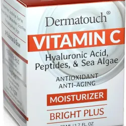 Crema facial Hidratante con Vitamina C, Ácido Hialurónico, Péptidos, Algas marinas Dermatouch 50ml