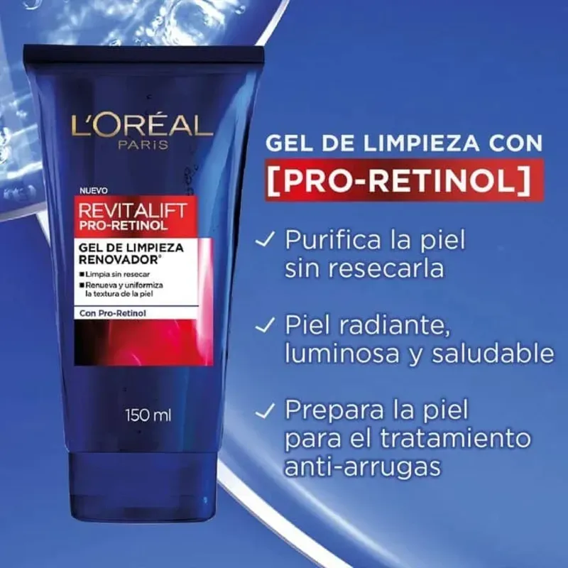 Gel de Limpieza con Pro-Retinol Revitalift L'oréal 150ml