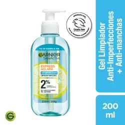 Gel Limpiador facial Garnier Anti-Imperfecciones Express Aclara 200 ML
