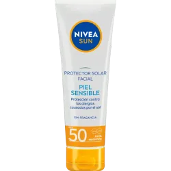 Protector solar facial Nivea SPF 50+ Piel Sensible 50ml