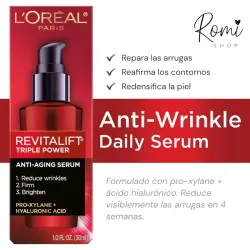 Serum antiedad Triple Power pro-xylane + ácido hialurónico Revitalift L'oréal 30ml