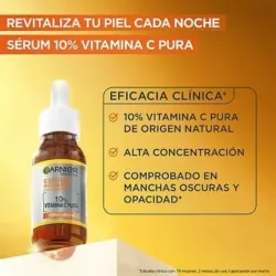 Serum Noche Antimanchas con 10% Vitamina C Pura L'oréal Garnier Express Aclara 30ml