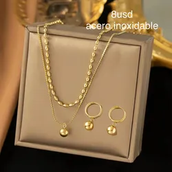 Juego de arete y cadena