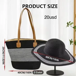 Juego de bolso y pamela