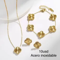 Juego de Cadena, arete y manilla