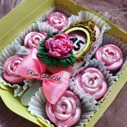🍃🌸🍃 Fina cajita de bombones y paleta