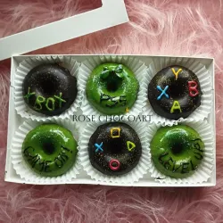 💚🖤Caja de 6 minidonas temática "Video Juego"