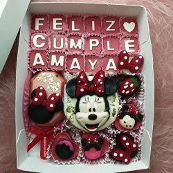 🎀Caja de bombones FELIZ CUMPLE MINNIE MOUSE