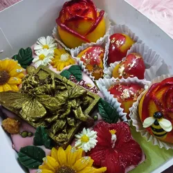 🥀🍫Caja de bombones Hada con flores 💐