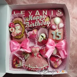 Caja de bombones¡¡¡Happy Birthday!!! Ideal para quinceañera.