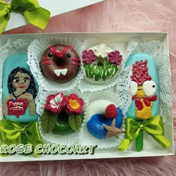 🌊Caja surtida temática MOHANA🐔 