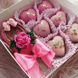 Cajita de bombones de color Rosa degradado🩷🤍