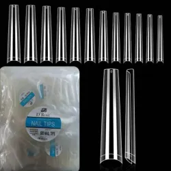 Uñas Coffin Transparentes(600pcs)