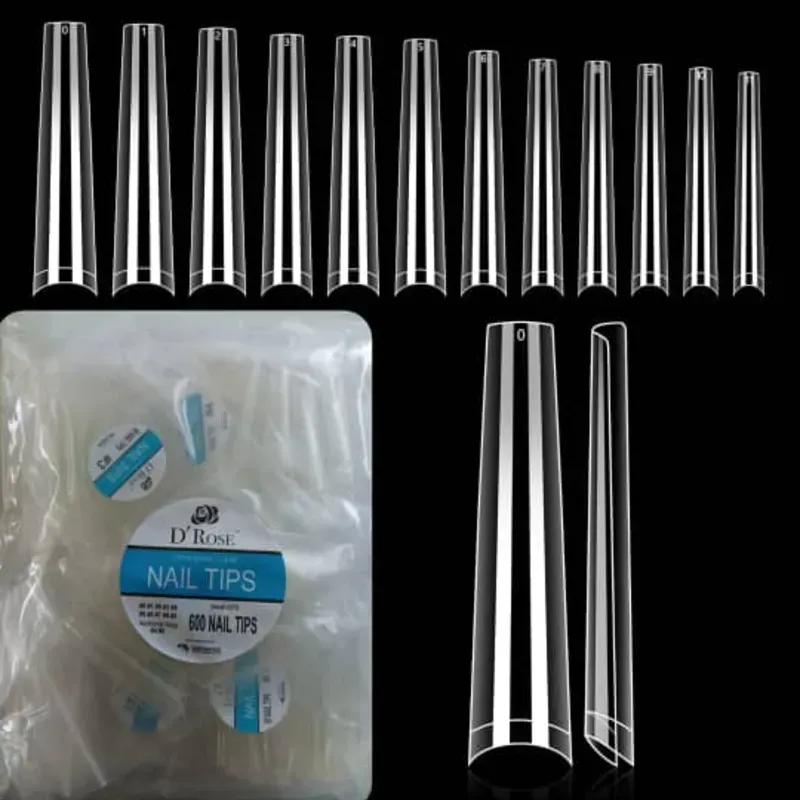 Uñas Coffin Transparentes(600pcs)