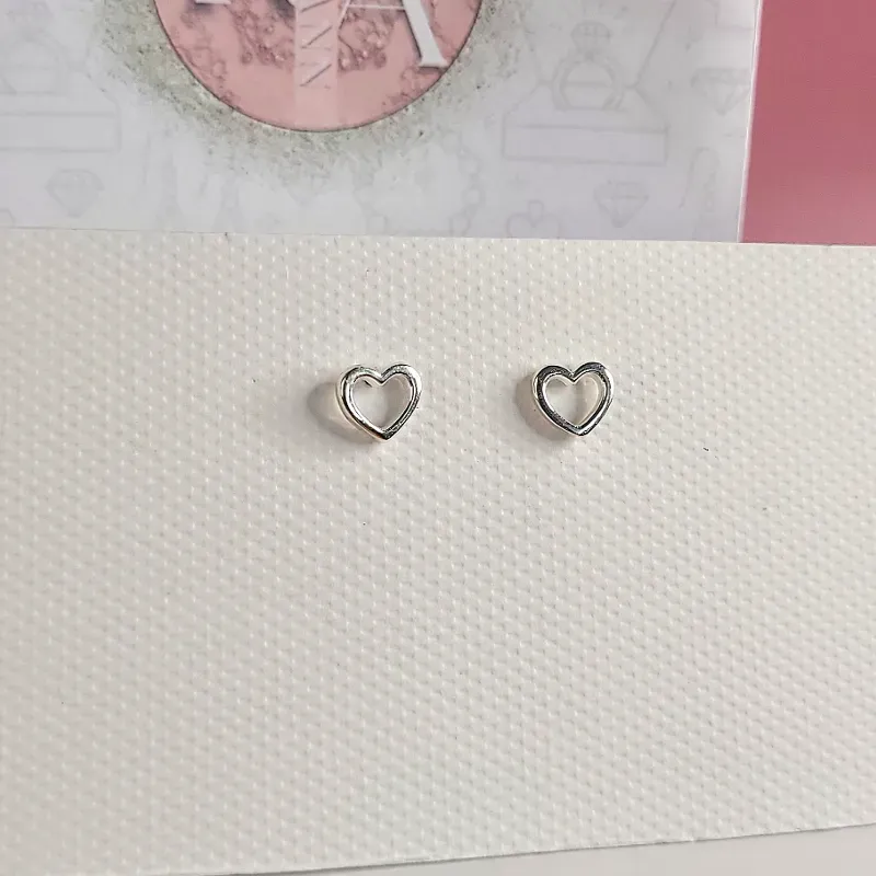 Aretes corazones siluet