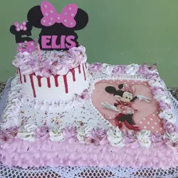 Cake bandeja 2 pisos/hoja comestible 