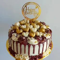 Cake Ganache De Chocolate blanco y oscuro