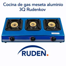 Cocina de gas meseta aluminio 3Q Rudenkov