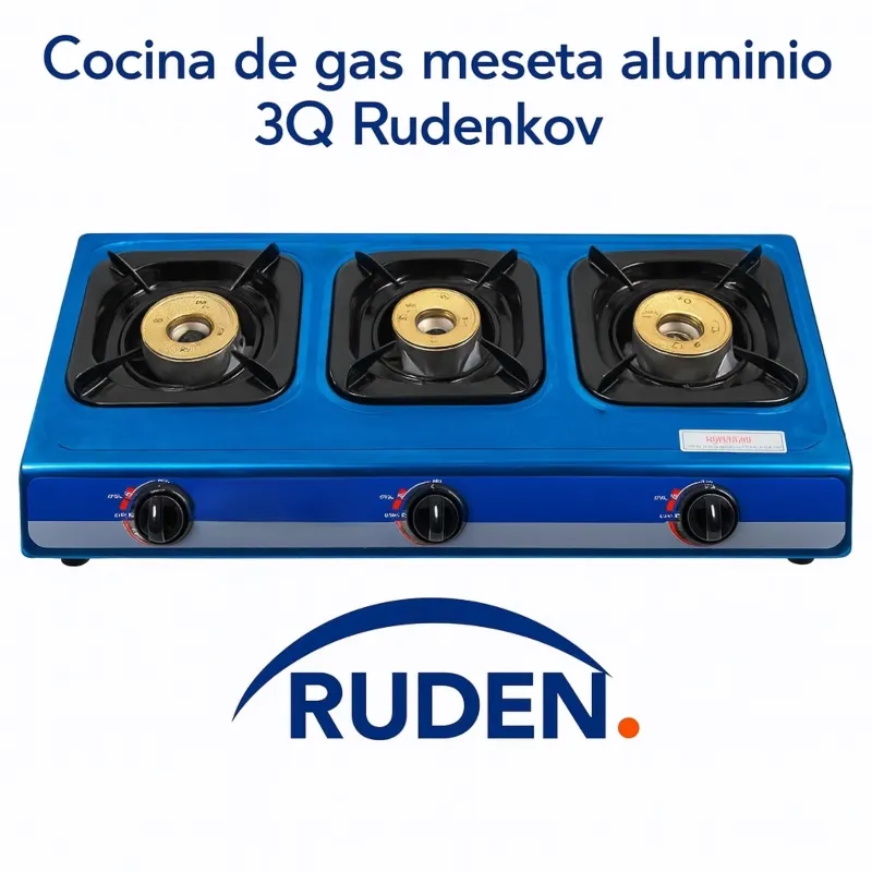 Cocina de gas meseta aluminio 3Q Rudenkov
