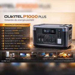 Estación de energía portátil 1800W
