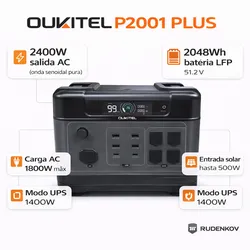 Estación de energía portátil 2400W