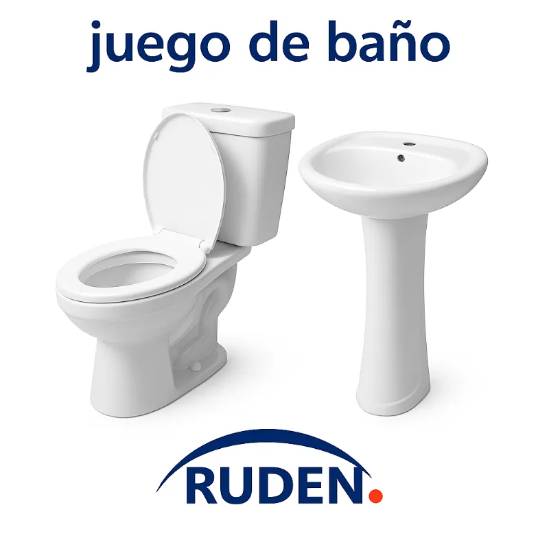 Juego de baño (inodoro + lavabo con pedestal)