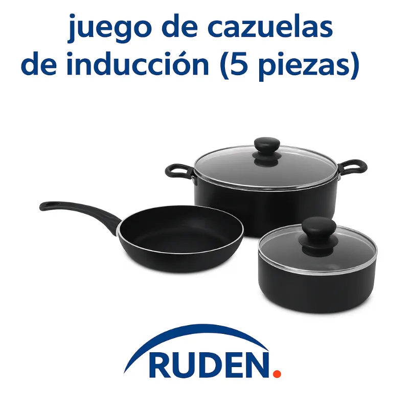 Juego de cazuelas de inducción (5 piezas)