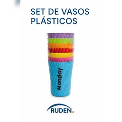 Set de vasos plásticos 