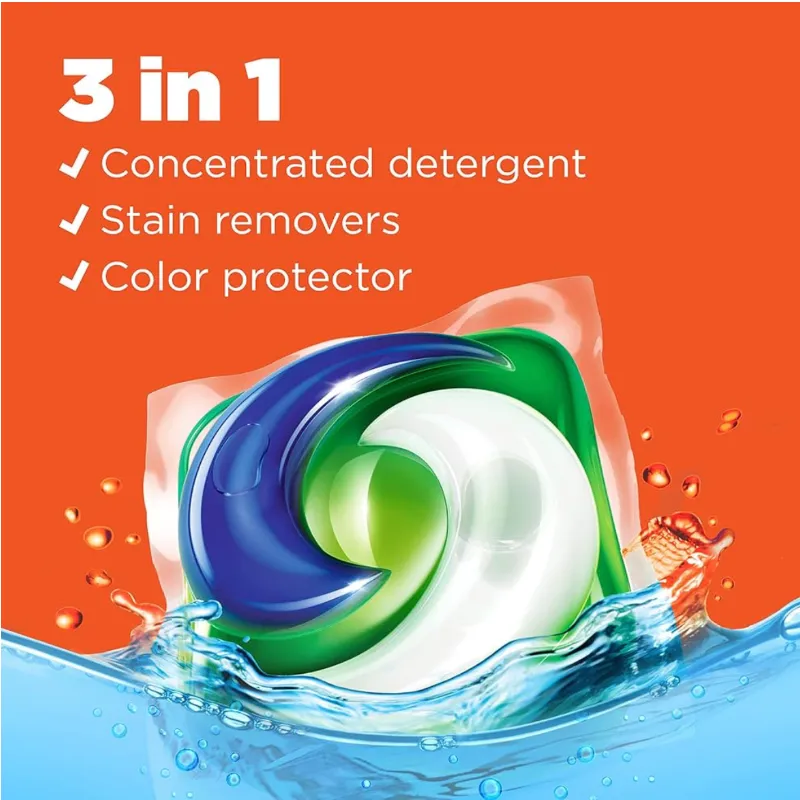 3-in-1 laundry solution: detergent, stain remover, color protector