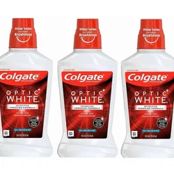 Colgate Optic White - Enjuague bucal Sparkling Fresh Mint 16 oz (paquete de 3)