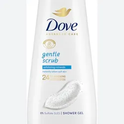 dove ( gel de ducha unixex ) Dove Jabón Líquido Corporal Exfoliación Suave, para una piel hidratada, sedosa y radiante, con minerales exfoliantes y humectantes naturales 400 ml