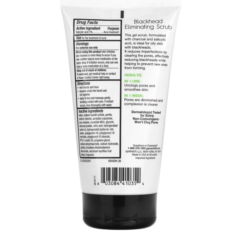 Exfoliante con carbón para eliminar puntos negros, 150 ml (5 oz. Líq.)
