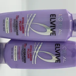 L'Oreal Paris Elvive Hyaluron Plump Champú hidratante para cabello deshidratado y seco infundido con complejo de cuidado de ácido hialurónico, sin parabenos, 12.6 onzas líquidas
