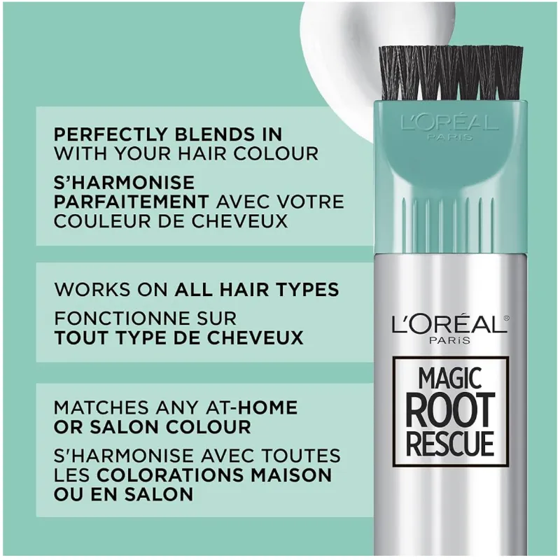 L'Oreal Paris - Magic Root Rescue. Kit para teñido en 10 minutos de la raíz del cabello, teñido permanente del cabello con aplicador rápido y preciso
