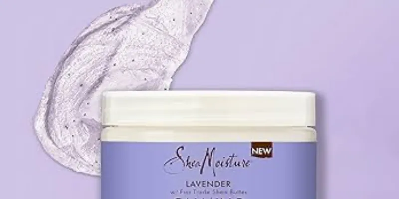 SheaMoisture Crema corporal exfoliante para el cuidado de la piel calmante con manteca de karité de comercio justo, 11.3 onzas