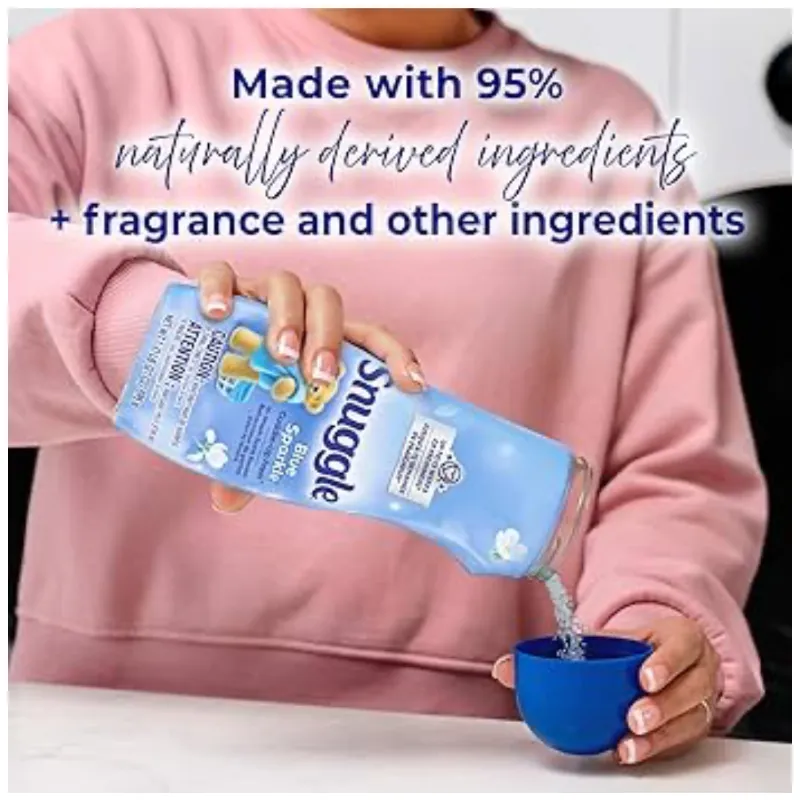 Snuggle In Wash - Potenciador de aroma, 39 onzas, brillo azul, cuentas de lavandería para una frescura duradera, potenciador de fragancia para ropa, ropa de cama y ropa deportiva, seguro para él