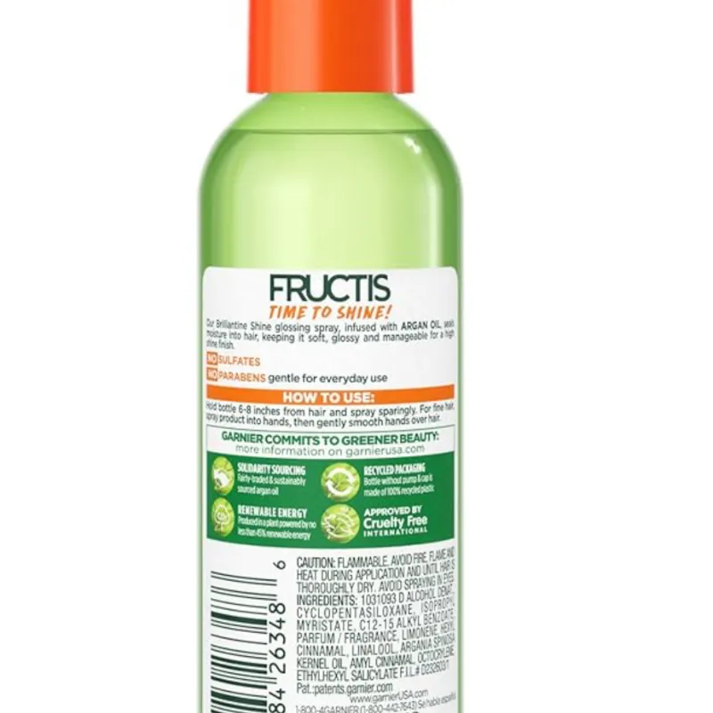 Spay de brillo estilizado de Garnier Fructis, 3 onzas líquidas