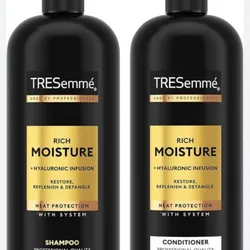 TRESemmé Acondicionador hidratante de humedad rica con bomba para cabello seco formulado con tecnología Pro Style 39 fl oz