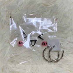 Aretes plateados, modelo #10. 🤍