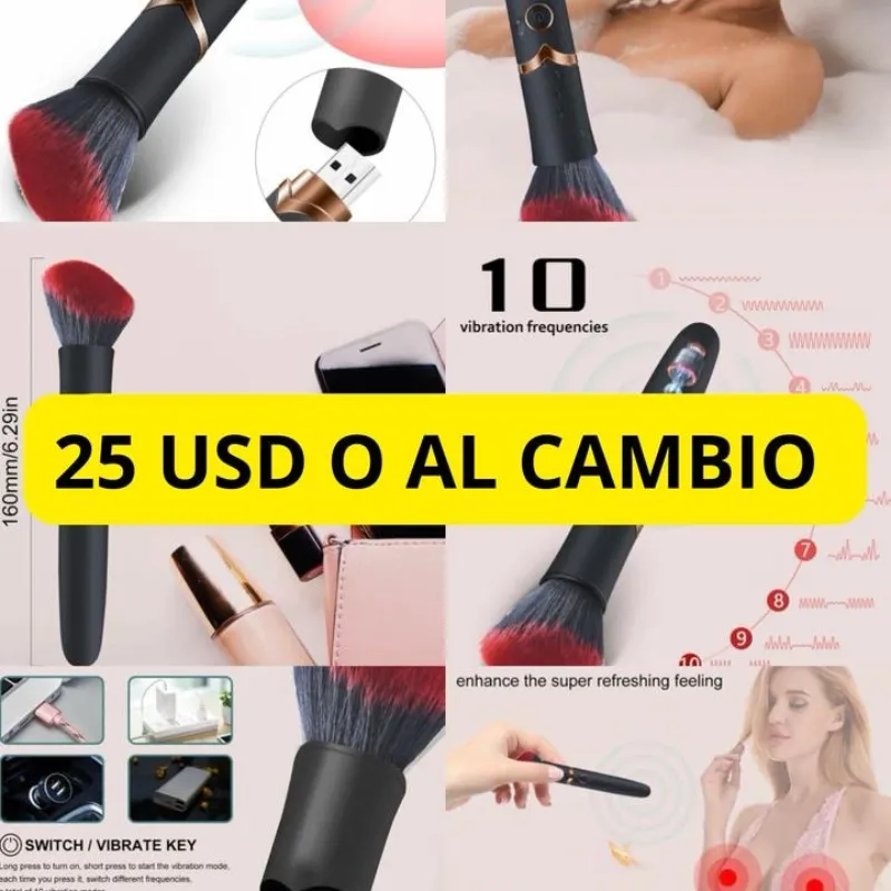 Vibrador Brocha de Maquillaje. 🧚‍♀️