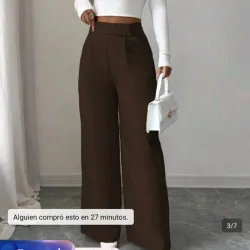 Pantalón de pernera ancha y tiro alto estilo Shein son una opción casual y elegante para el uso diario