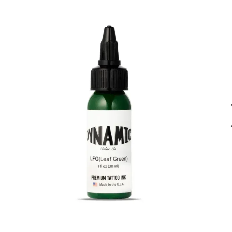 Tinta de tatuaje verde hoja - 1 oz. Botella