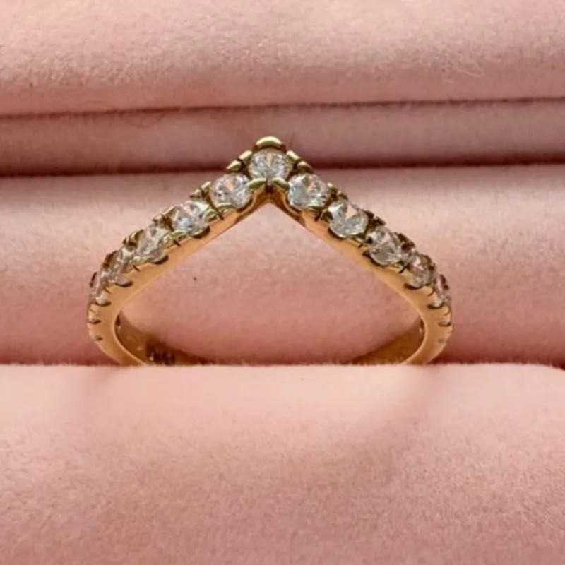 Anillo V Oro 10k Original Talla 8