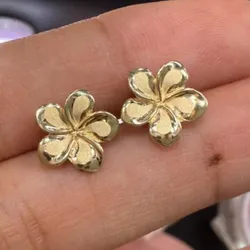 Aretes Flores Oro 10K Original