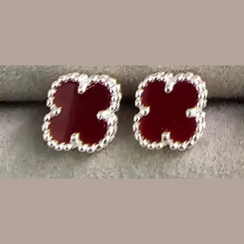 Aretes Van Cleef Rojos