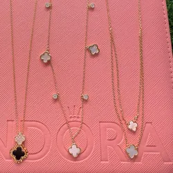 Cadena Van Cleef Doble Blanca