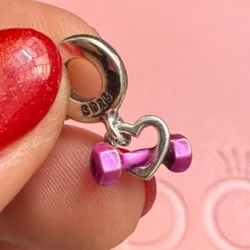 Charm 💪💗GYM Girl Corazón y Mancuerna
