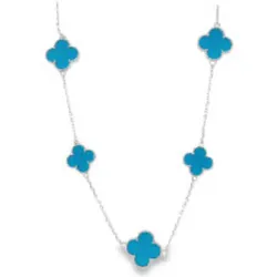 Collar Van Cleef Azul de 5 Flores