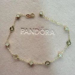 Manillas Van Cleef and Arpels Blanca Oro 10k